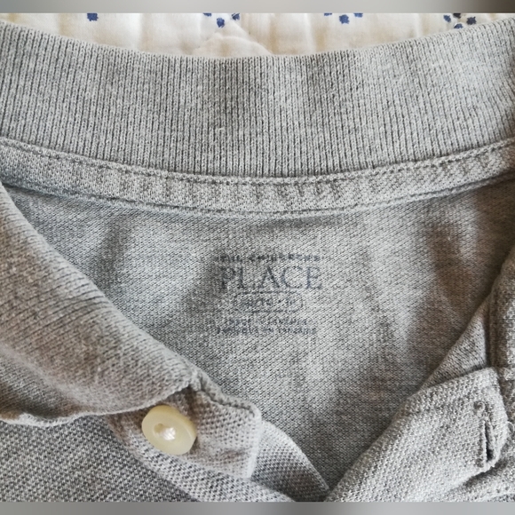 🌺💙 Bundle & Save The Children's Place Long Sleeve Pique Polo Gray Size XL - Picture 5 of 6